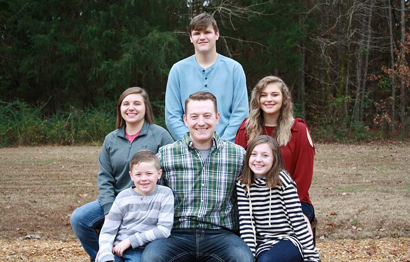 Kevin Carwyle with his family